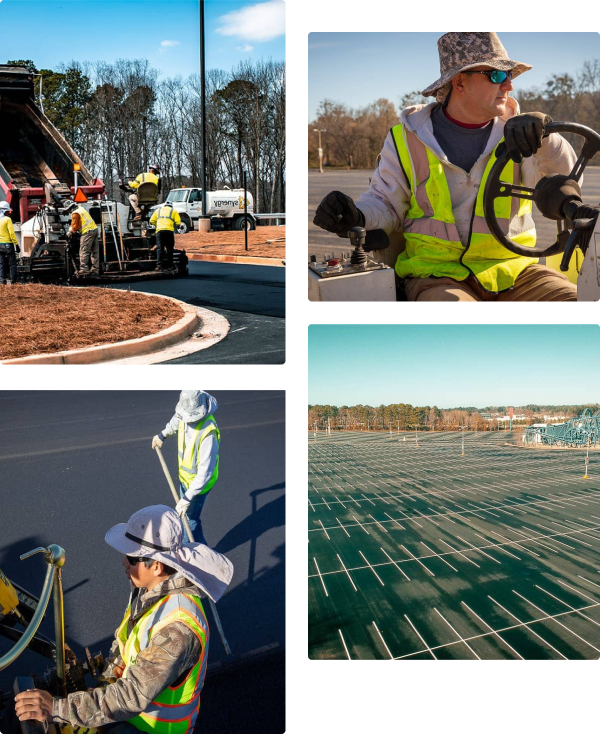 collage of magnum paving employees